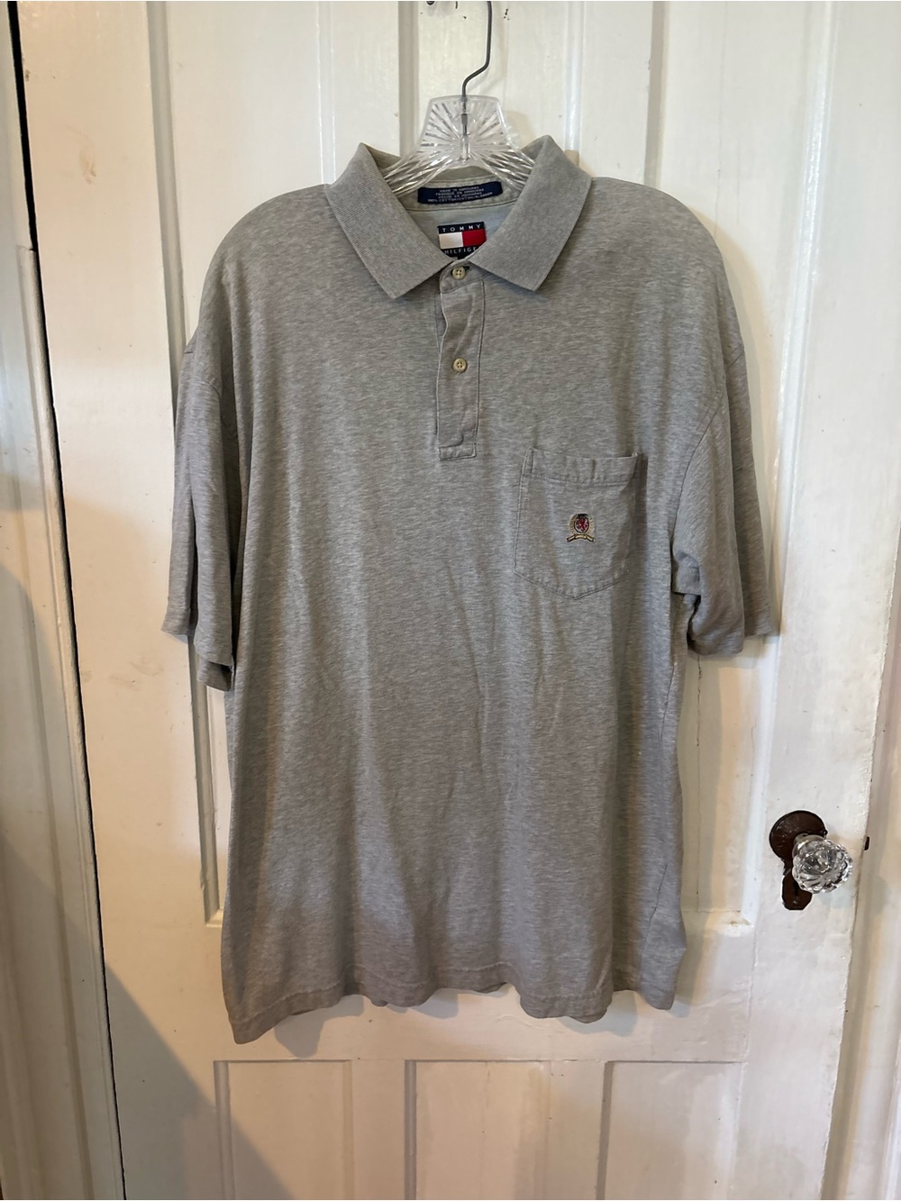 Tommy Hilfiger Light Gray Men’s Polo with Chest Pocket